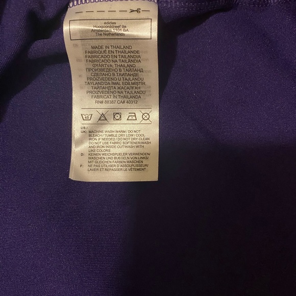 White Zombie Soccer Jersey Adidas AEROREADY One of a Kind XL Purple/Long Sleeve - Picture 5 of 5